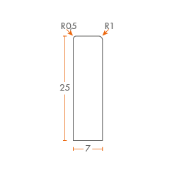 CORDOLO 7 H 25 X 100 VIBROPRESSATO*