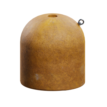 Panettone con golfare verniciato giallo