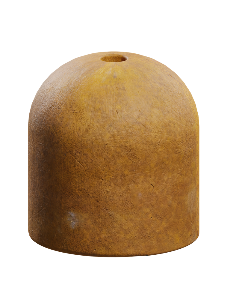 Panettone cemento verniciato giallo